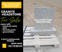 White eldo granite upright rectangular  headstone