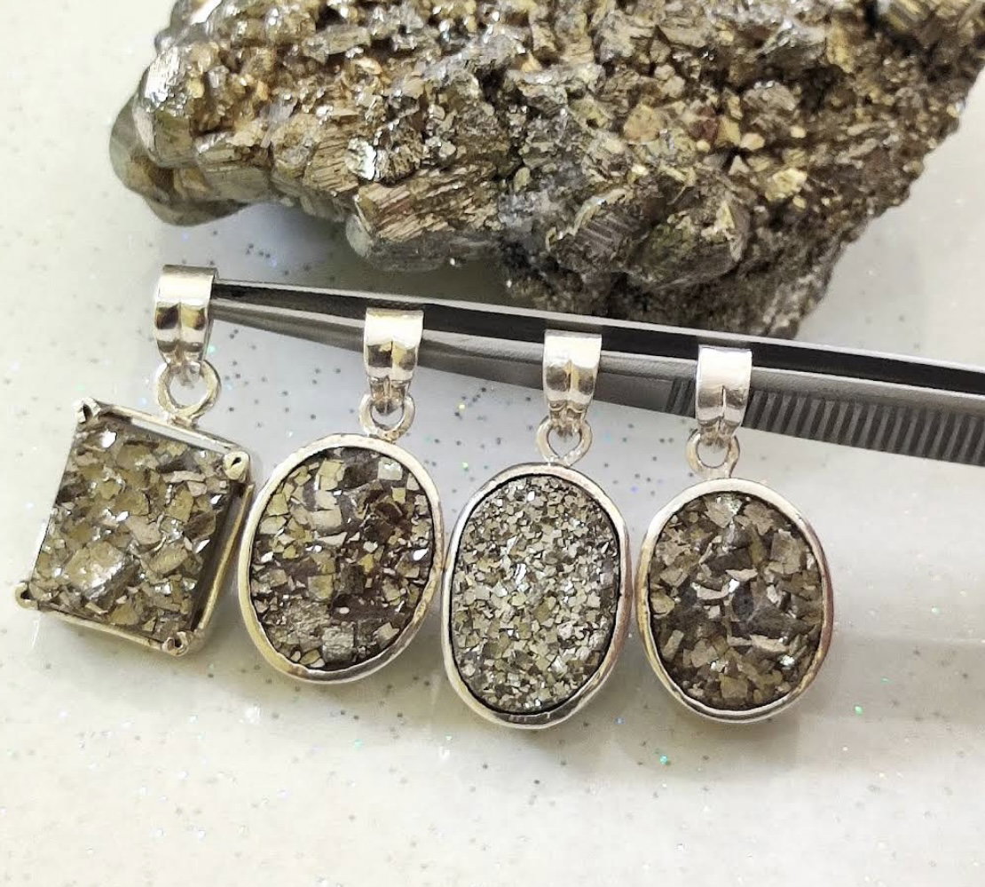 Pyrite silver pendant_0