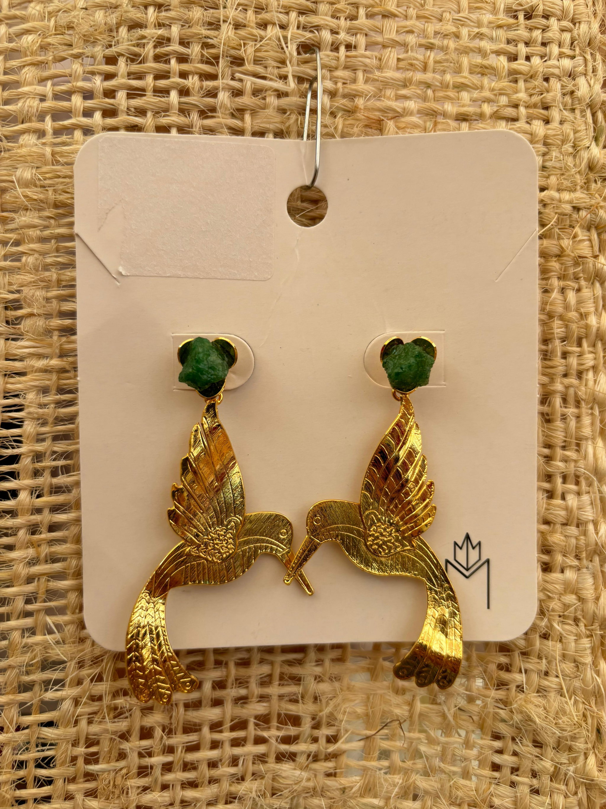 Aretes Colibrí con Piedra_0