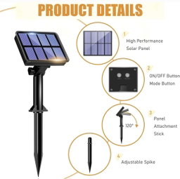 Guirlande Lumineuse Solaire Extérieure, 12m 120 LED Solaire 8 Modes Guirlande Guinguette Solaire Exterieure Étanche Décoration pour Jardin, Terrasse, Cour, Noël, Mariage, Fête Couleur