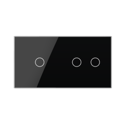 Panneau double 3 commandes Noir