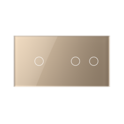 Panneau double 3 commandes Doré