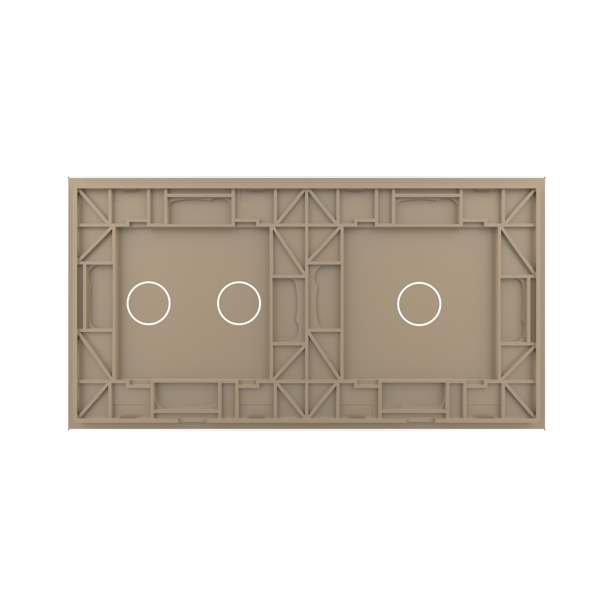 Panneau double 3 commandes Doré_1