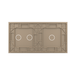 Panneau double 3 commandes Doré