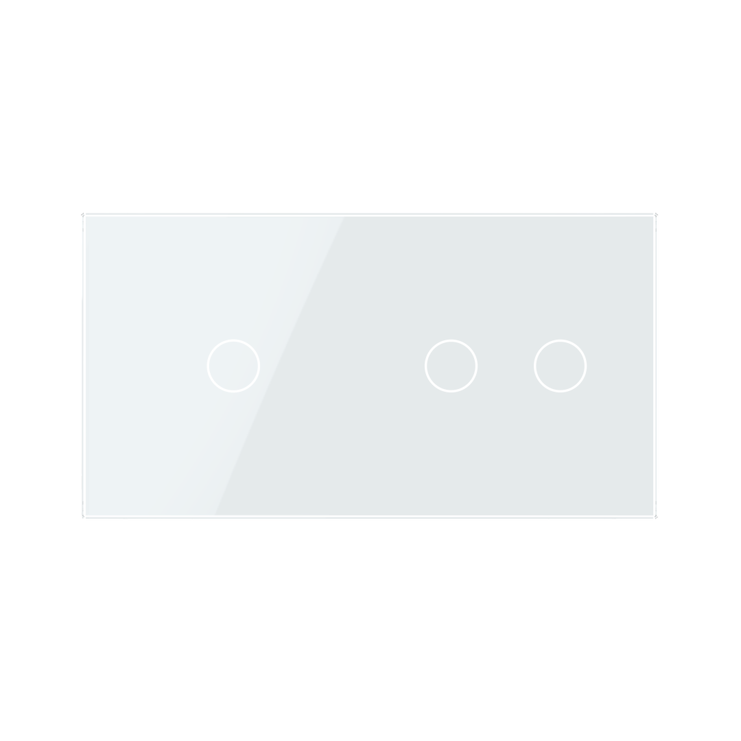 Panneau double 3 commandes Blanc
