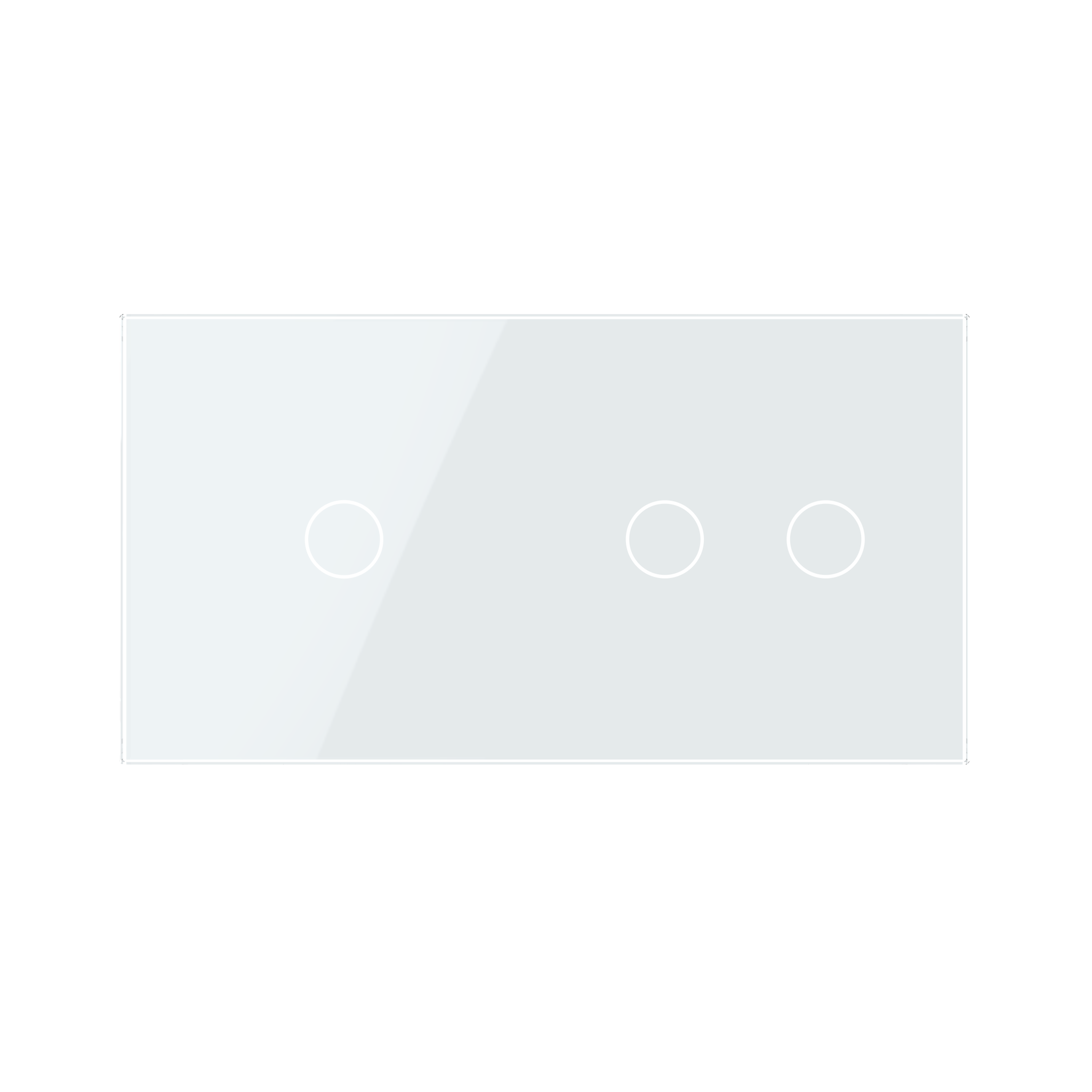 Panneau double 3 commandes Blanc_0