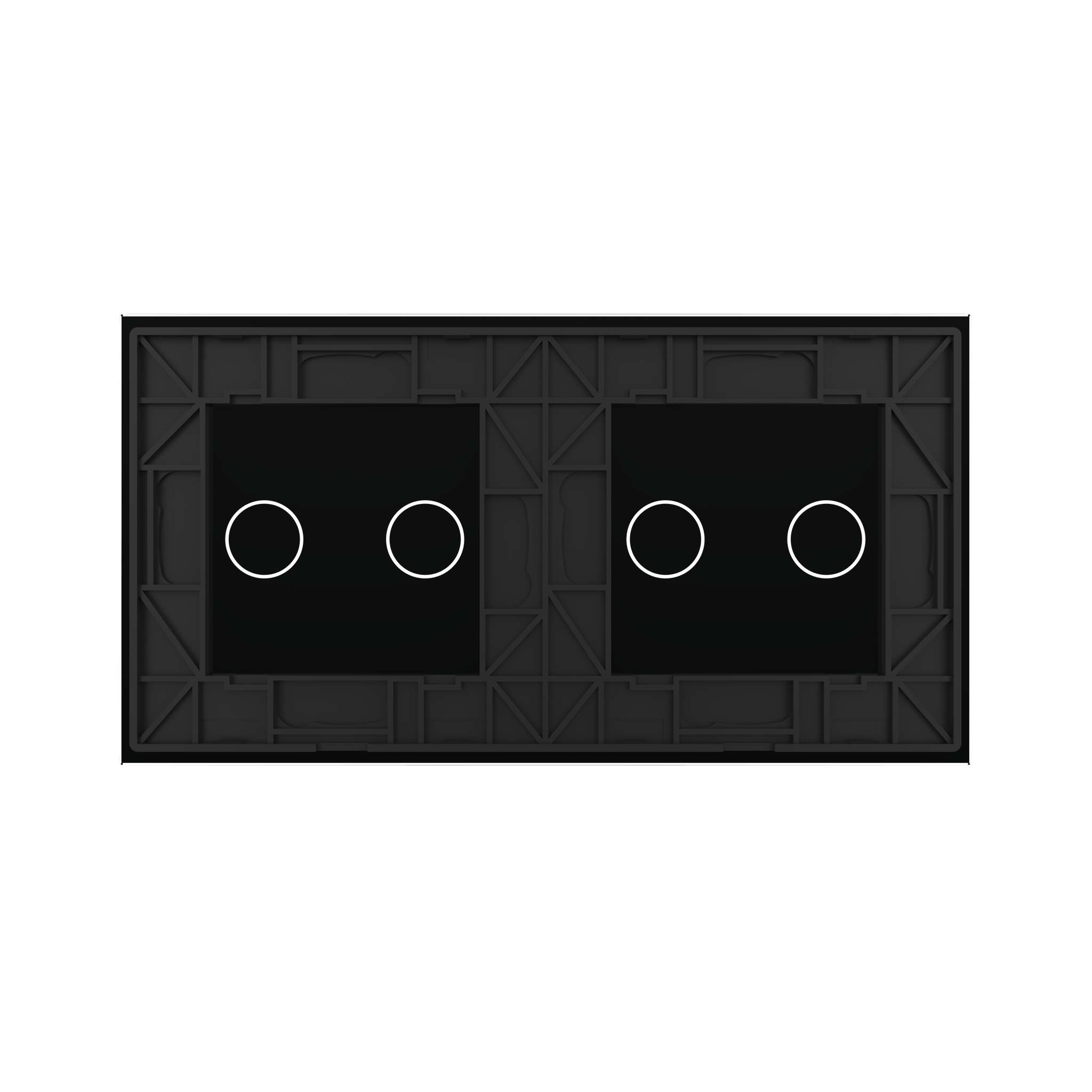 Panneau double 4 commandes noir_2