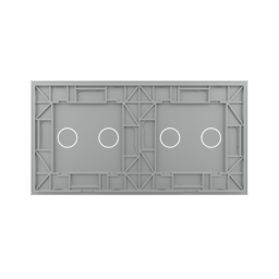 Panneau double 4 commandes gris