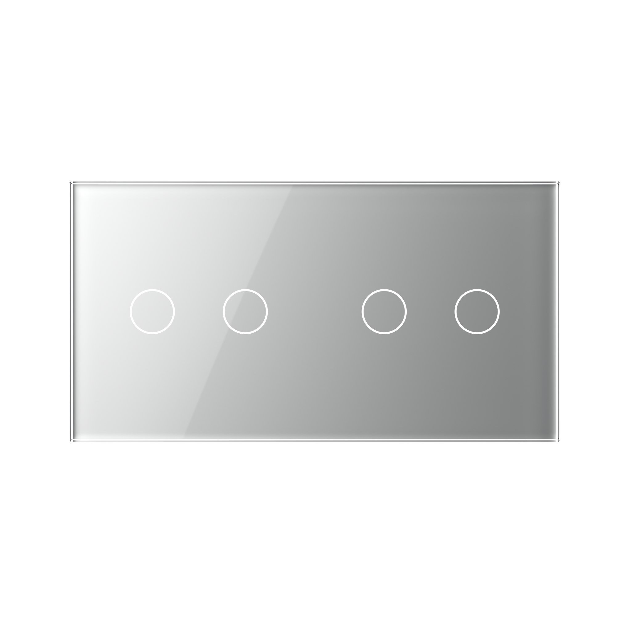 Panneau double 4 commandes gris_0