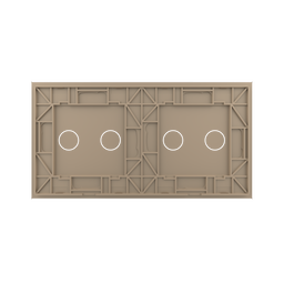 Panneau double 4 commandes doré