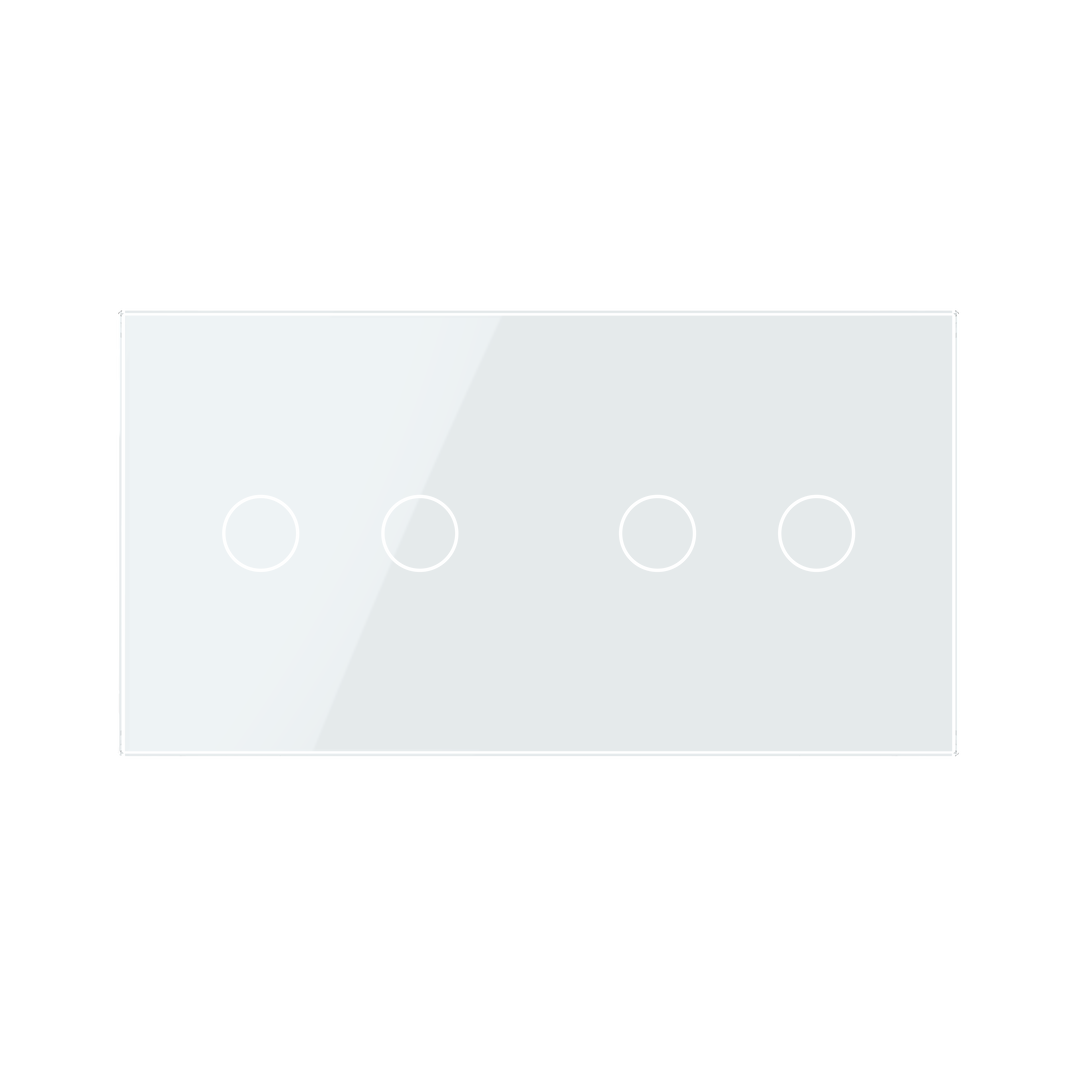 Panneau double 4 commandes blanc