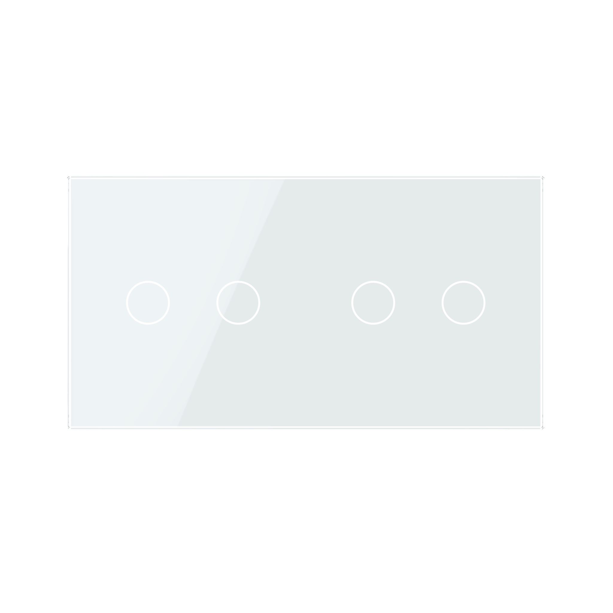 Panneau double 4 commandes blanc_0