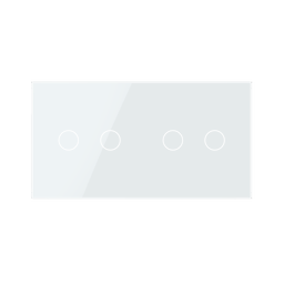 Panneau double 4 commandes blanc