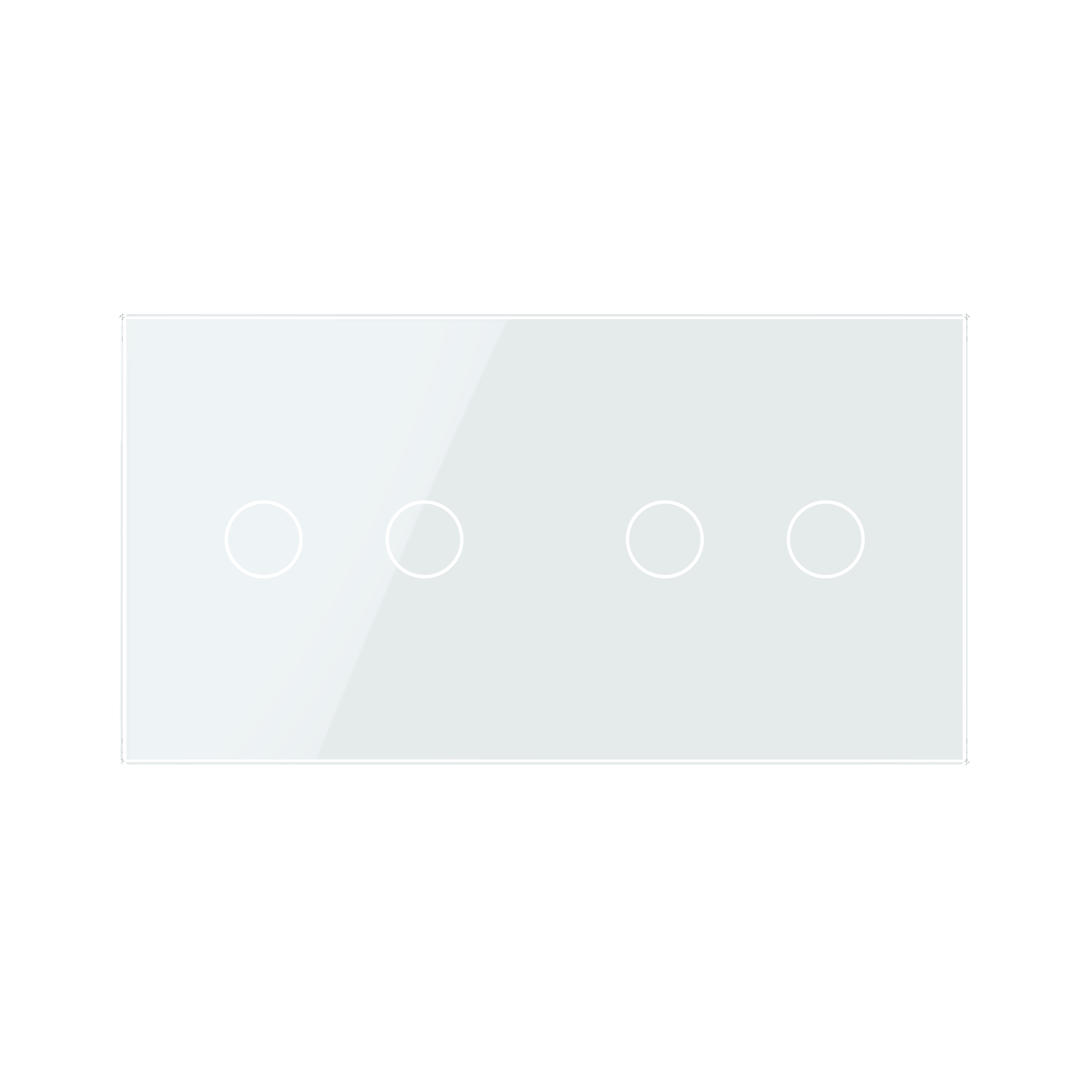 Panneau double 4 commandes blanc