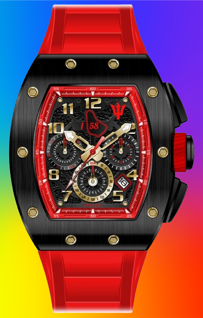 Limited Edition Barbados Independence Timepiece- Red 1-58 _0