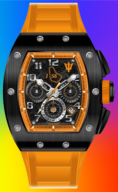 Limited Edition Barbados Independence Timepiece- Orange 1-58  _0