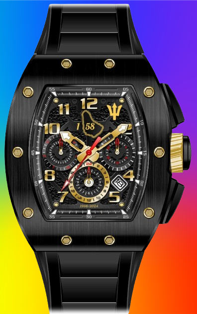 Limited Edition Barbados Independence Timepiece- Black 1-58_0