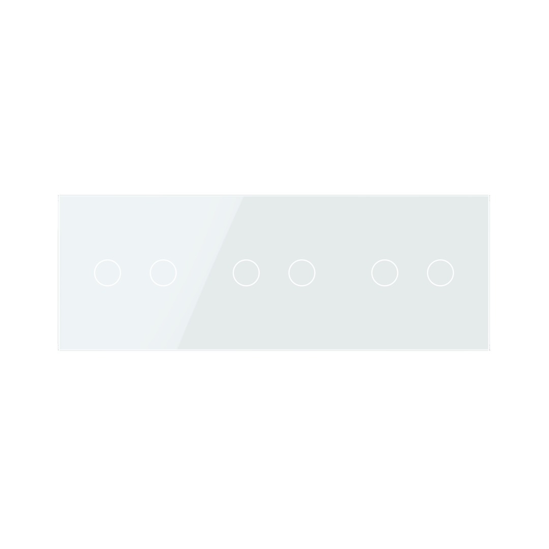 Panneau triple 6 commandes blanc