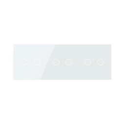 Panneau triple 6 commandes blanc