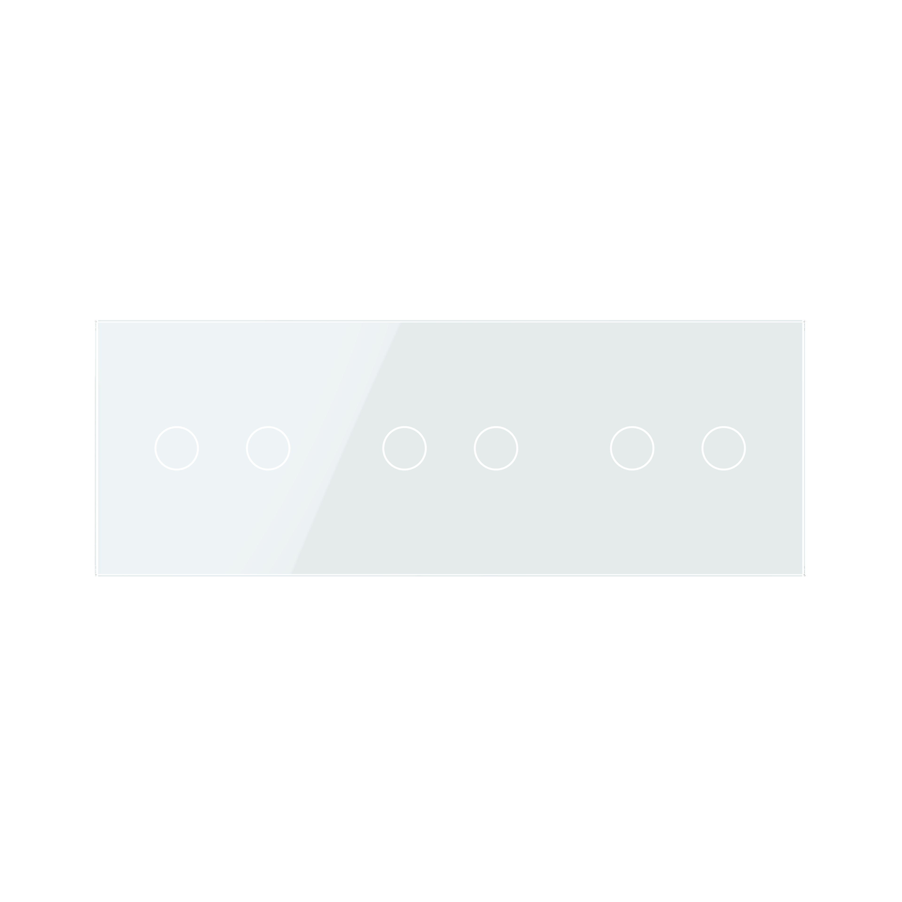 Panneau triple 6 commandes blanc
