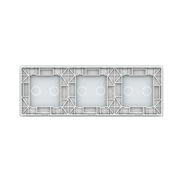 Panneau triple 6 commandes blanc