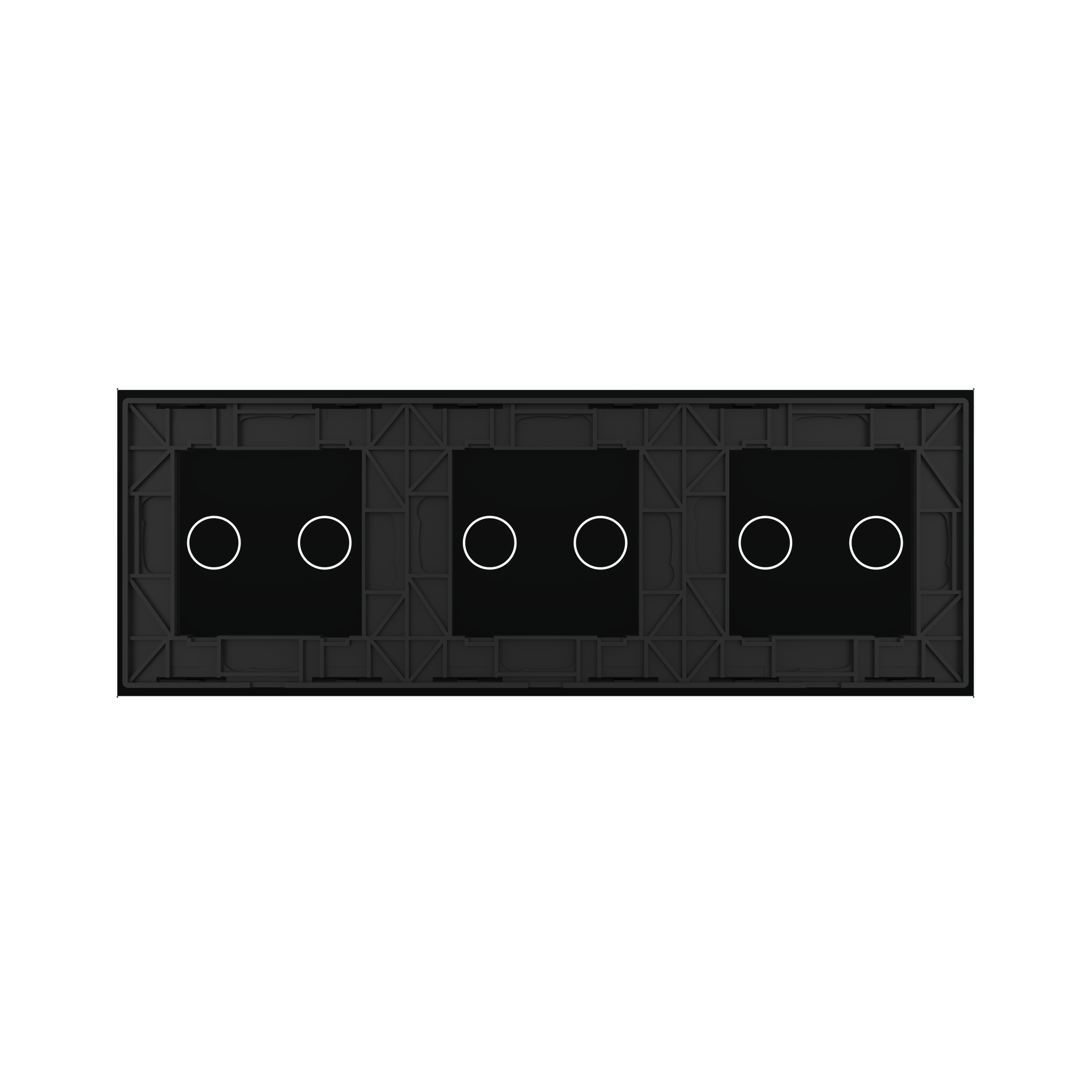 Panneau triple 6 commandes noir_2