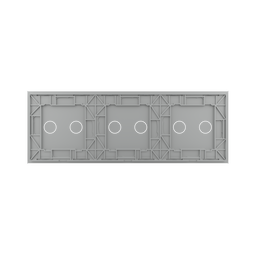 Panneau triple 6 commandes gris