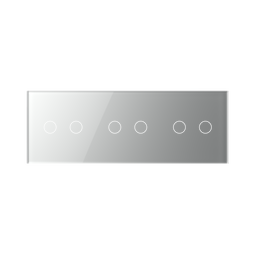 Panneau triple 6 commandes gris