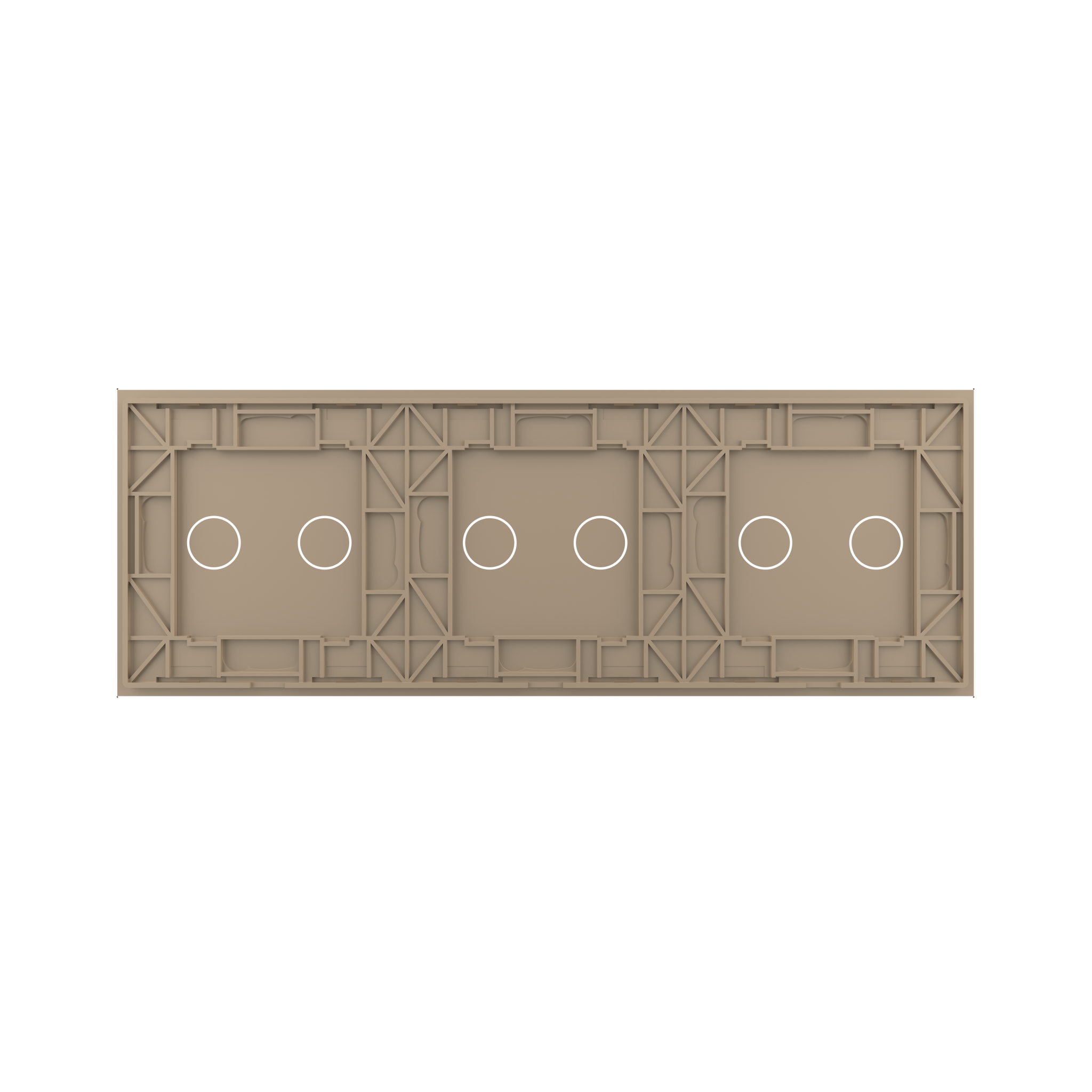 Panneau triple 6 commandes doré_3