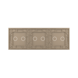 Panneau triple 6 commandes doré