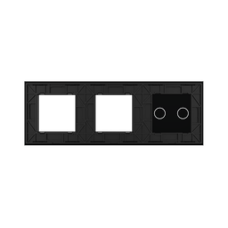 Panneaux triple 2 commandes + 2 cases noir