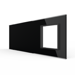 Panneau triple 4 commandes + 1 case Noir