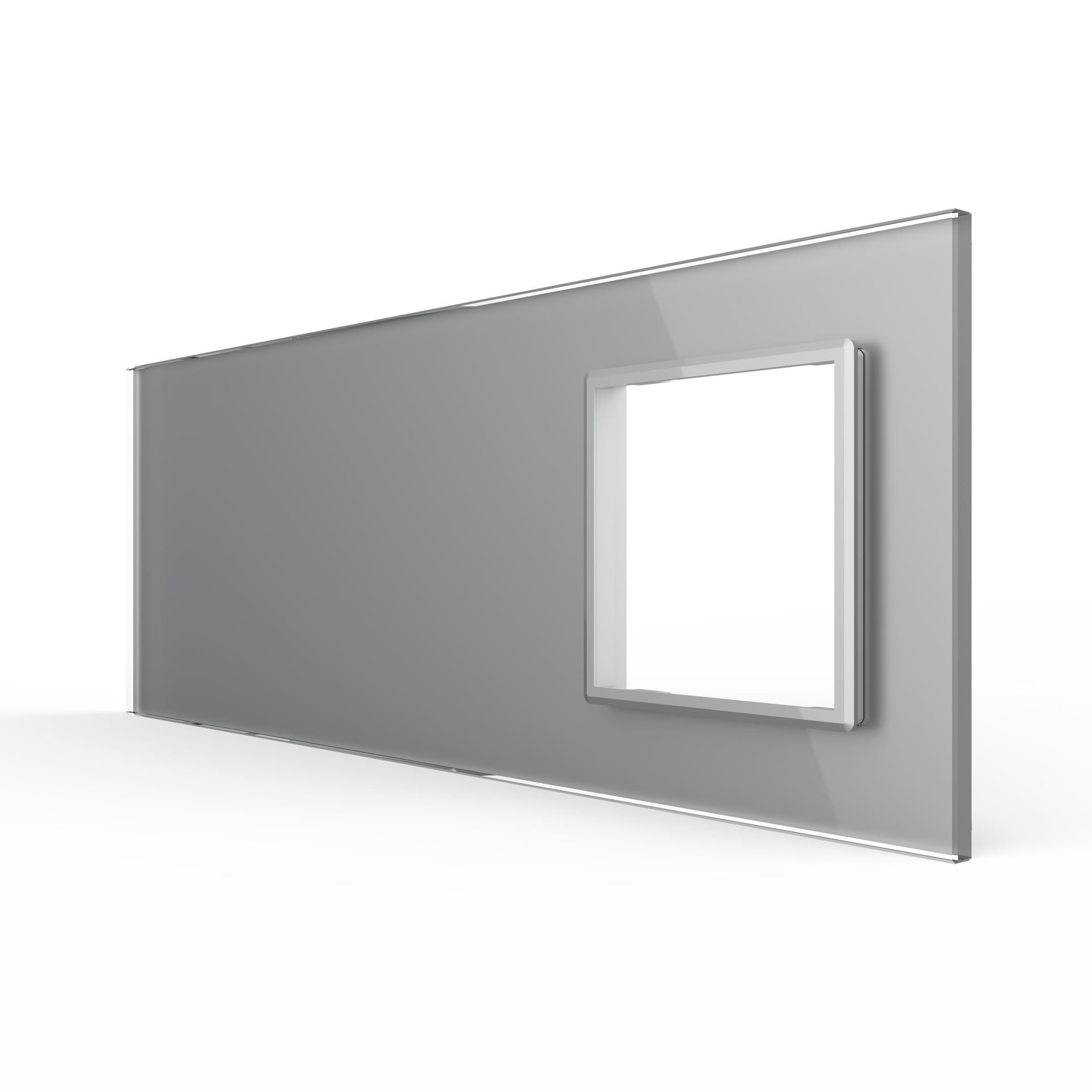 Panneau triple 4 commandes + 1 case gris_1