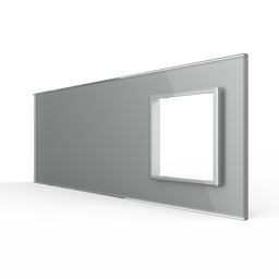 Panneau triple 4 commandes + 1 case gris