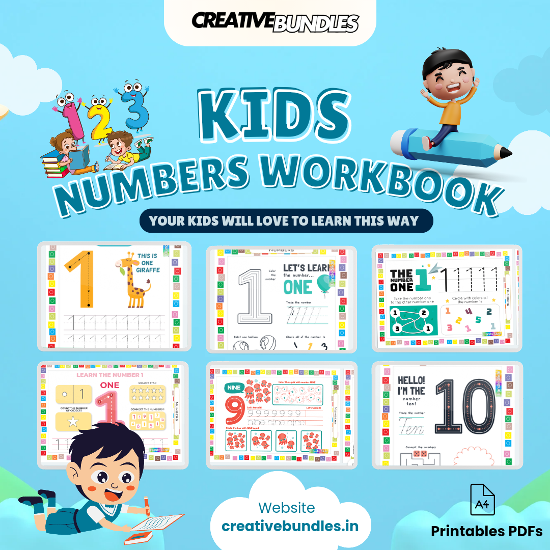 Kids Coloring Worksheet - Learn Numbers_0