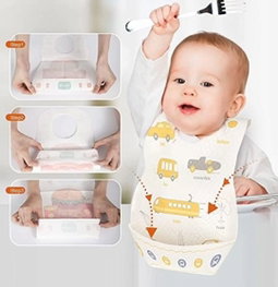 DISPOSAL BIBS TRAVEL ESSENTIAL 