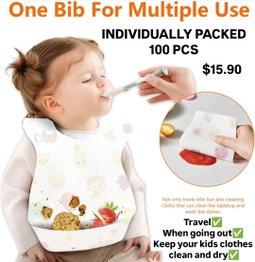 DISPOSAL BIBS TRAVEL ESSENTIAL 