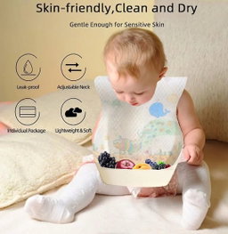 DISPOSAL BIBS TRAVEL ESSENTIAL 