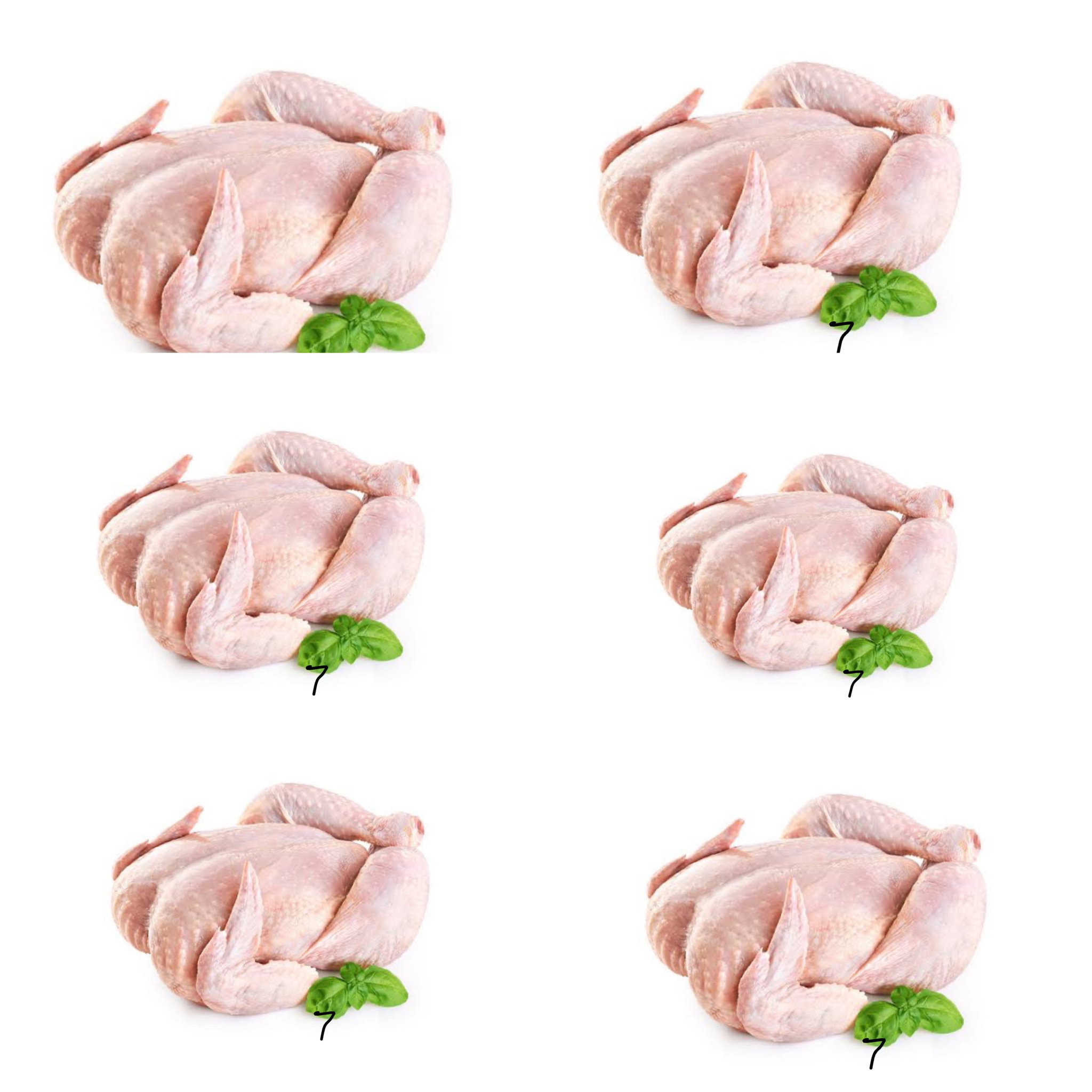 5kg Whole Chickens Pack (5 x 1kg Chickens)_0
