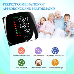 Advanced Wrist Blood Pressure Monitor with Large LED Screen, User-Friendly Features, and Unparalleled Accuracy