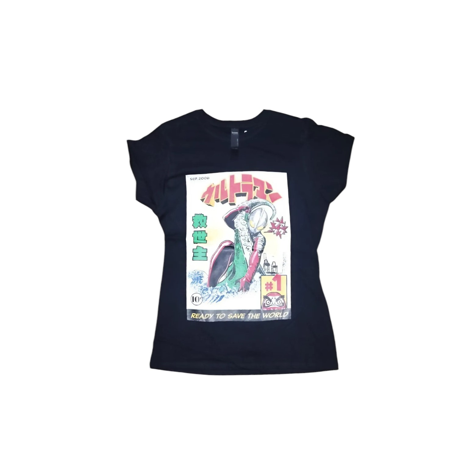 U PLAYERA L.E. HAGAKI NEGRA ULTRAMAN MUJER_0