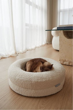 white fuzz bed