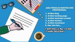 Konten Artikel SEO 1 x 300 kata Rp 10.000,- (1 Hari Selesai)
