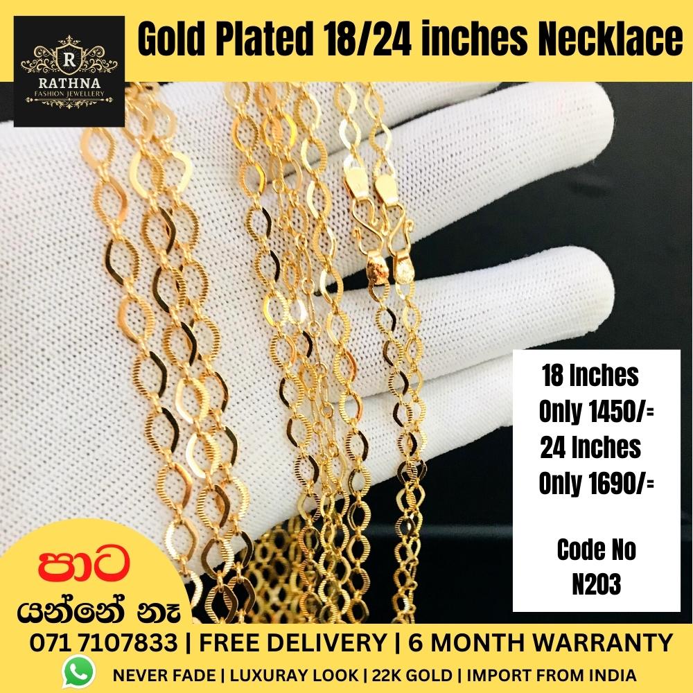 Gold Plated Link chain 18/24 Inches  _0