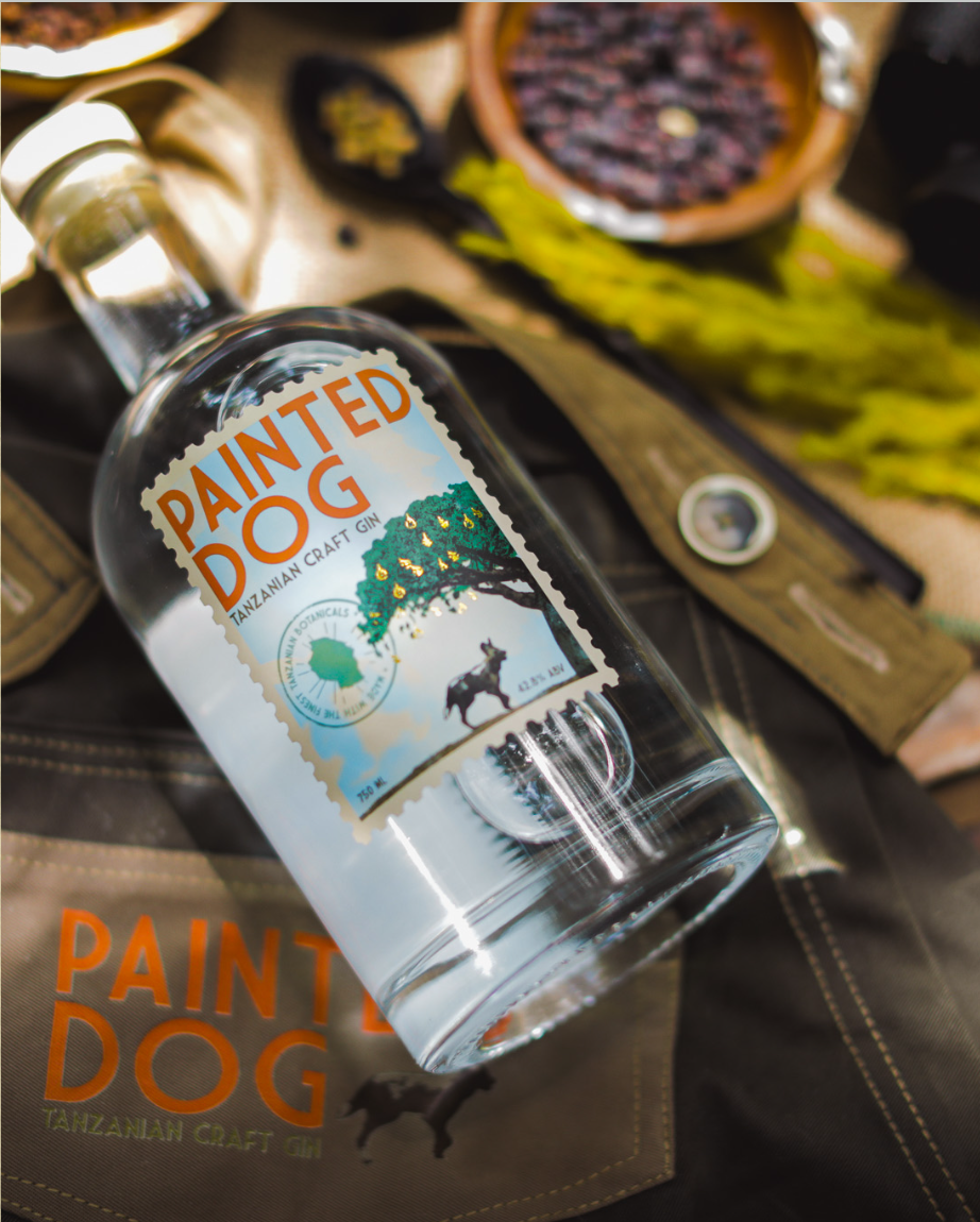 Painted Dog Gin Bottle _0
