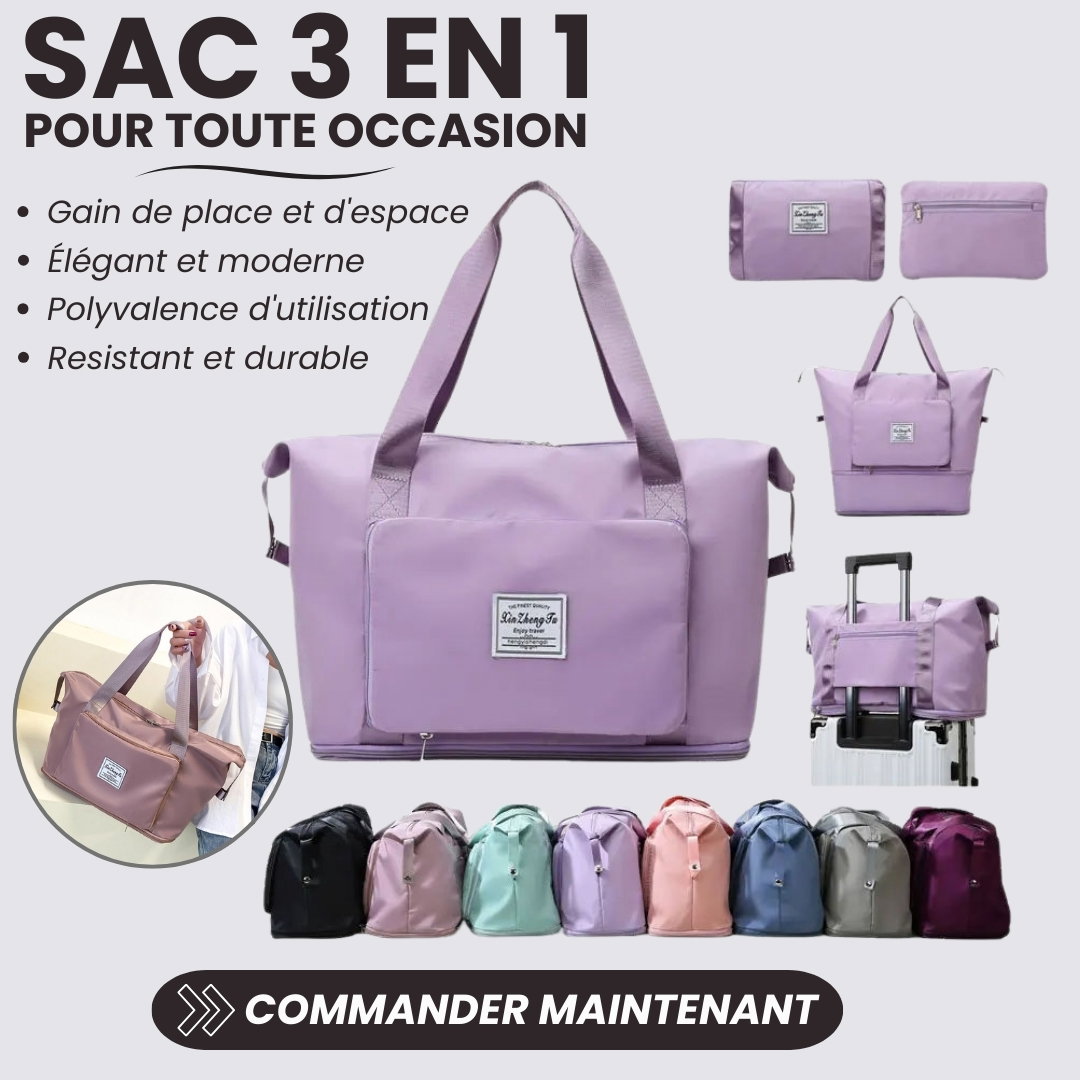 Le Sac 3 en 1 Extensible : Polyvalence, Élégance et Grande Capacité en Un Seul Geste