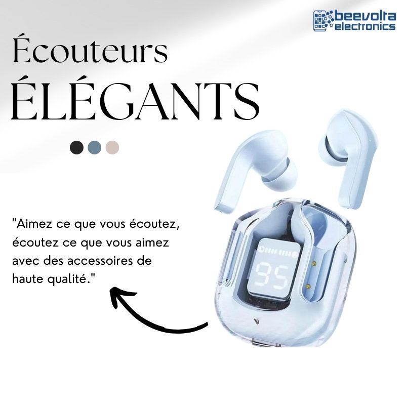 Écouteurs Blueatooth sans fil BT30 TWS: Son clair et design transparent_12