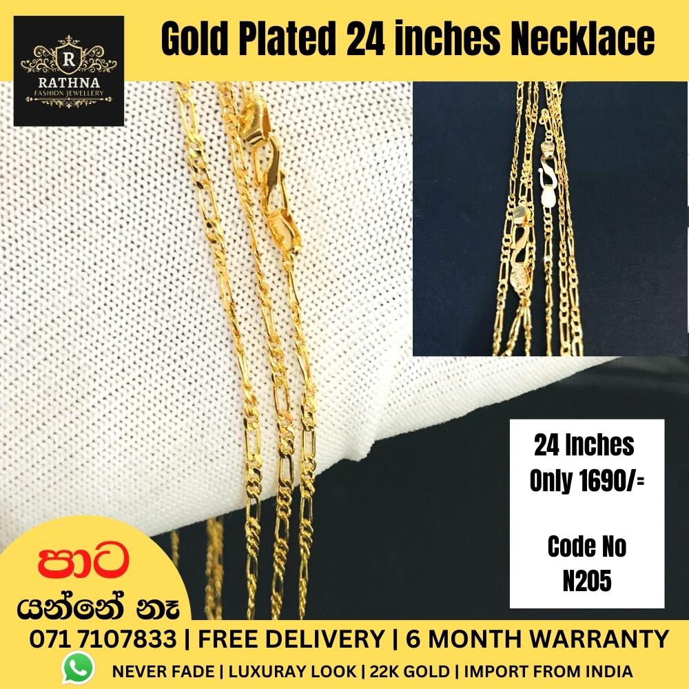 Gold Plated 2mm 24 Inches Lara Chain