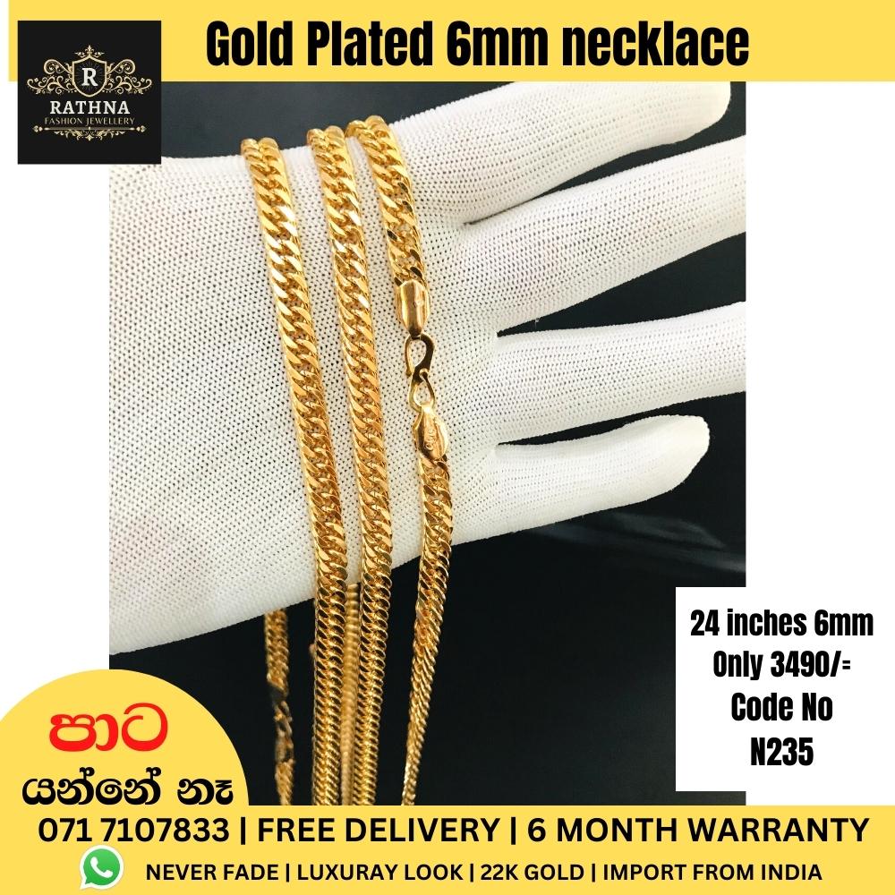 Gold Plated 6/8mm 24 Inches Albert Chain_1