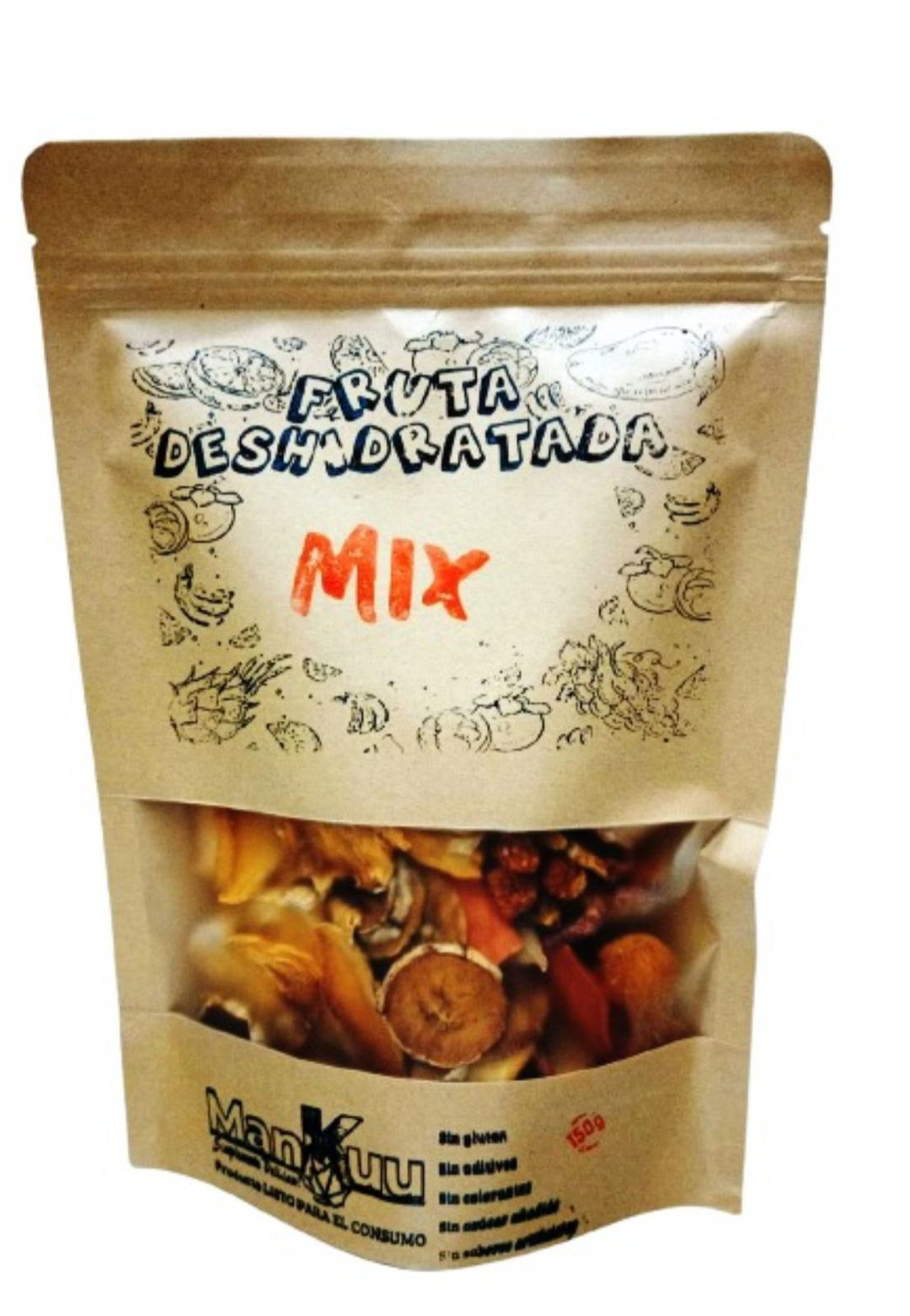 Snacks mix o mezcla de frutas deshidratadas